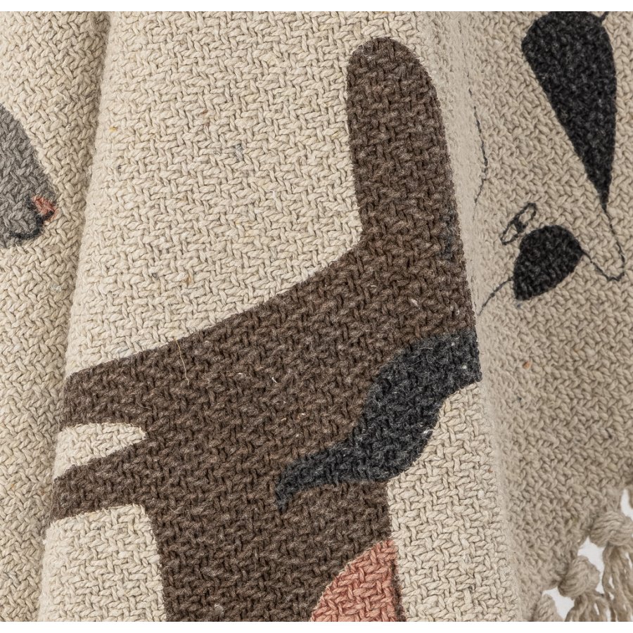 Bloomingville Mini Samus Plaid 100x80 cm, Natur