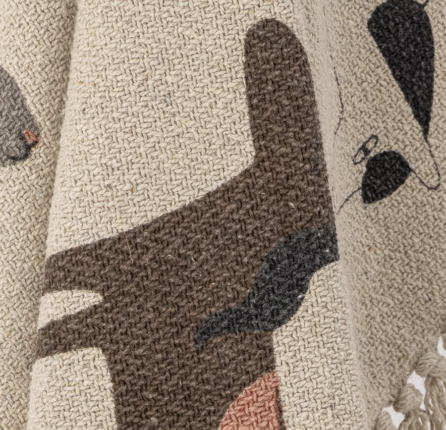 Bloomingville Mini Samus Plaid 100x80 cm, Natur