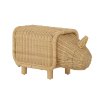 Bloomingville Mini Soffe Hocker mit Aufbewahrungsfach 30 cm, Natur