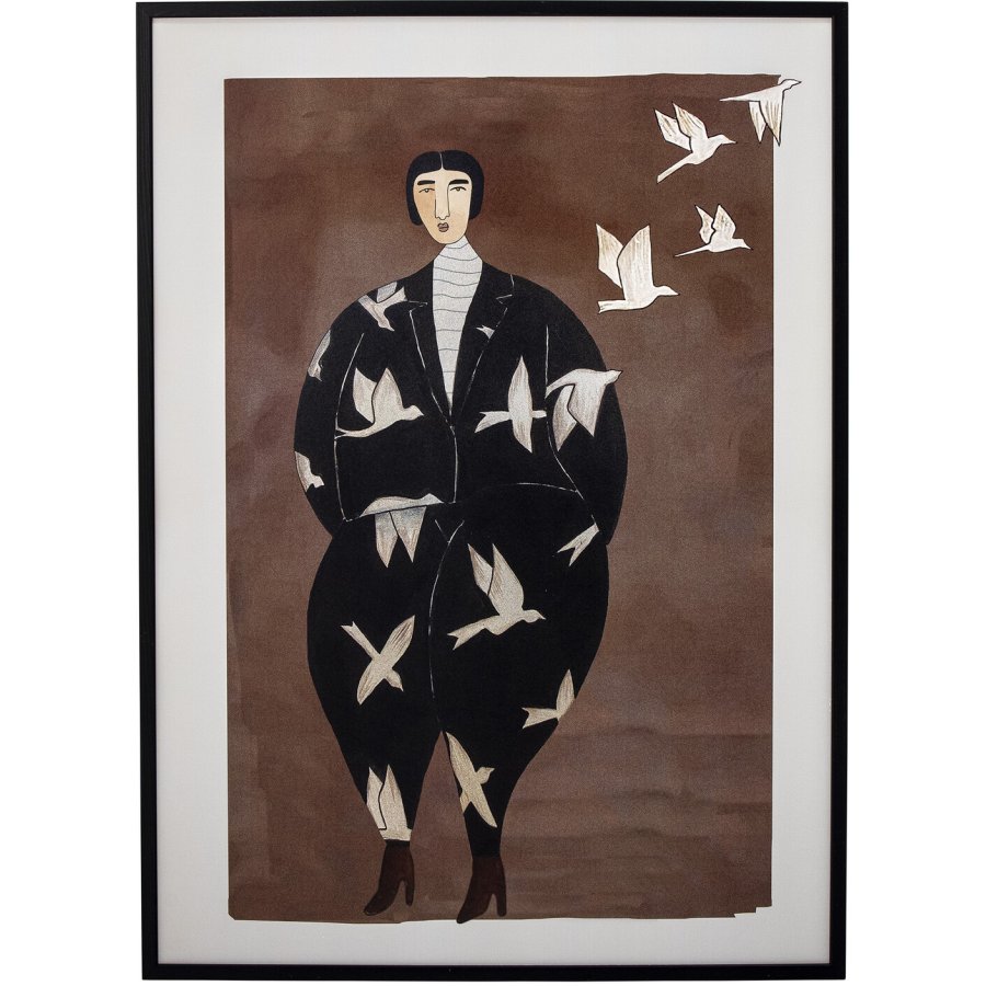 Bloomingville Bologna Illustration m. Rahmen 52x72 cm, Schwarz