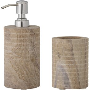 Bloomingville Ciro Zeepdispenser & Beker, Nature