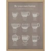 Bloomingville Kaffee-Illustration m. Rahmen 42x32 cm, Natur