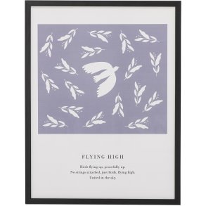 Bloomingville Flye Illustration m. Rahmen 42x32 cm, Schwarz