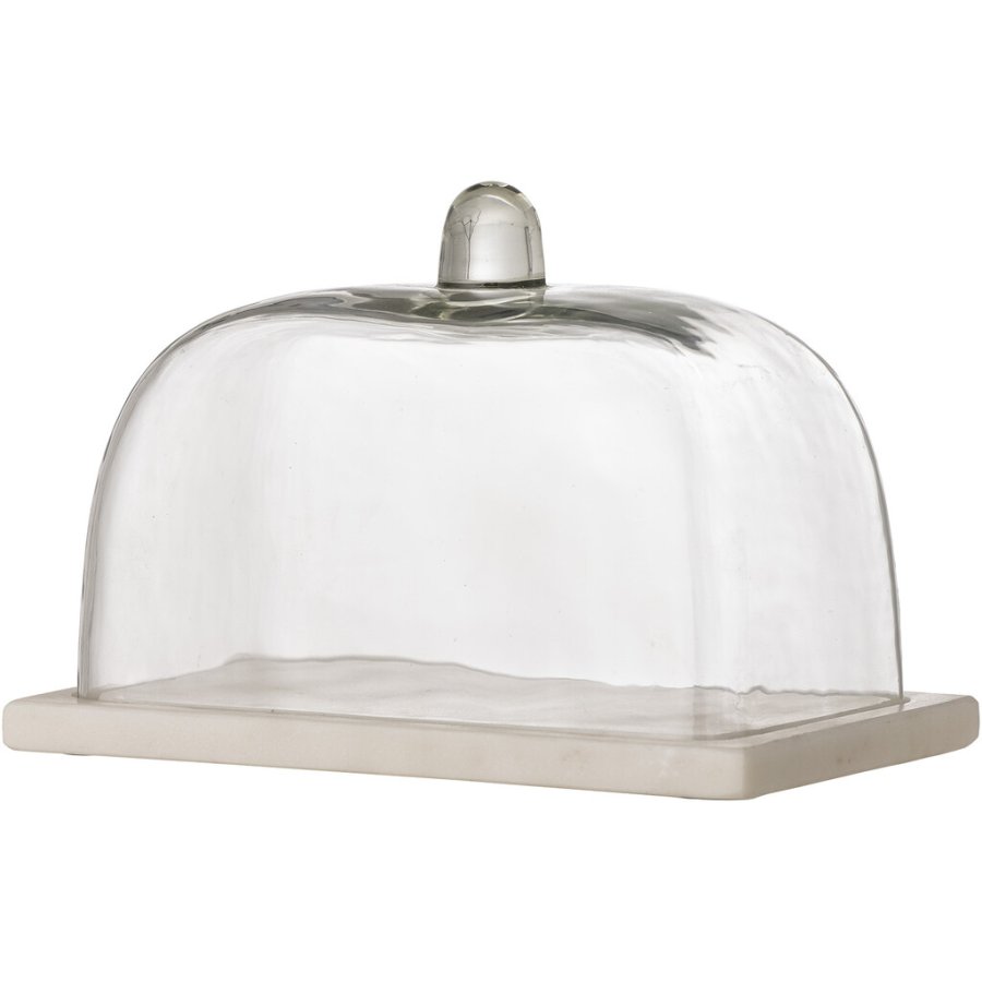 Bloomingville Nugah Osteklokke 16,5 cm, Hvid
