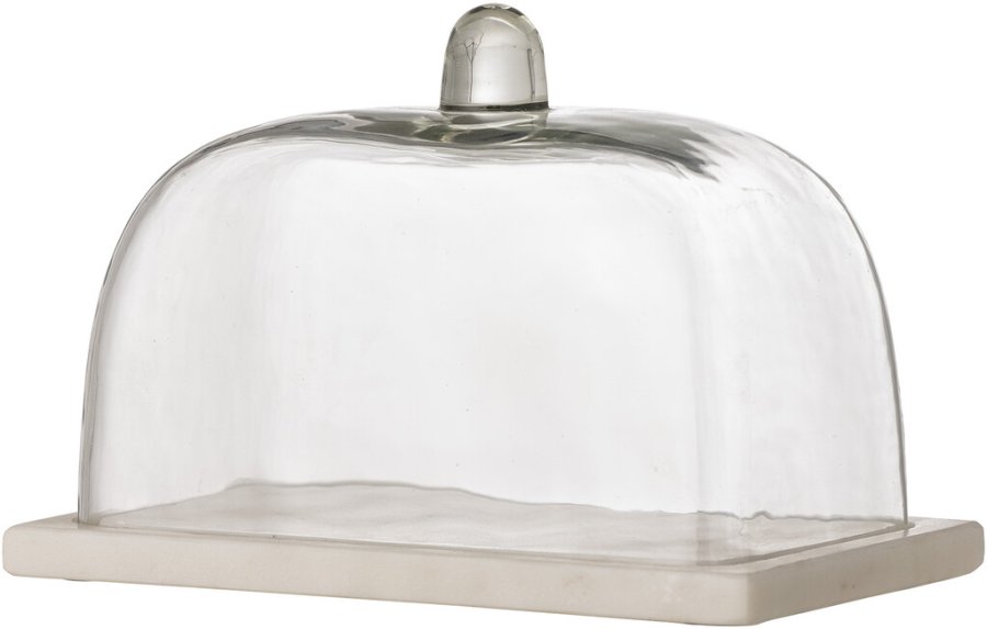 Bloomingville Nugah Osteklokke 16,5 cm, Hvid