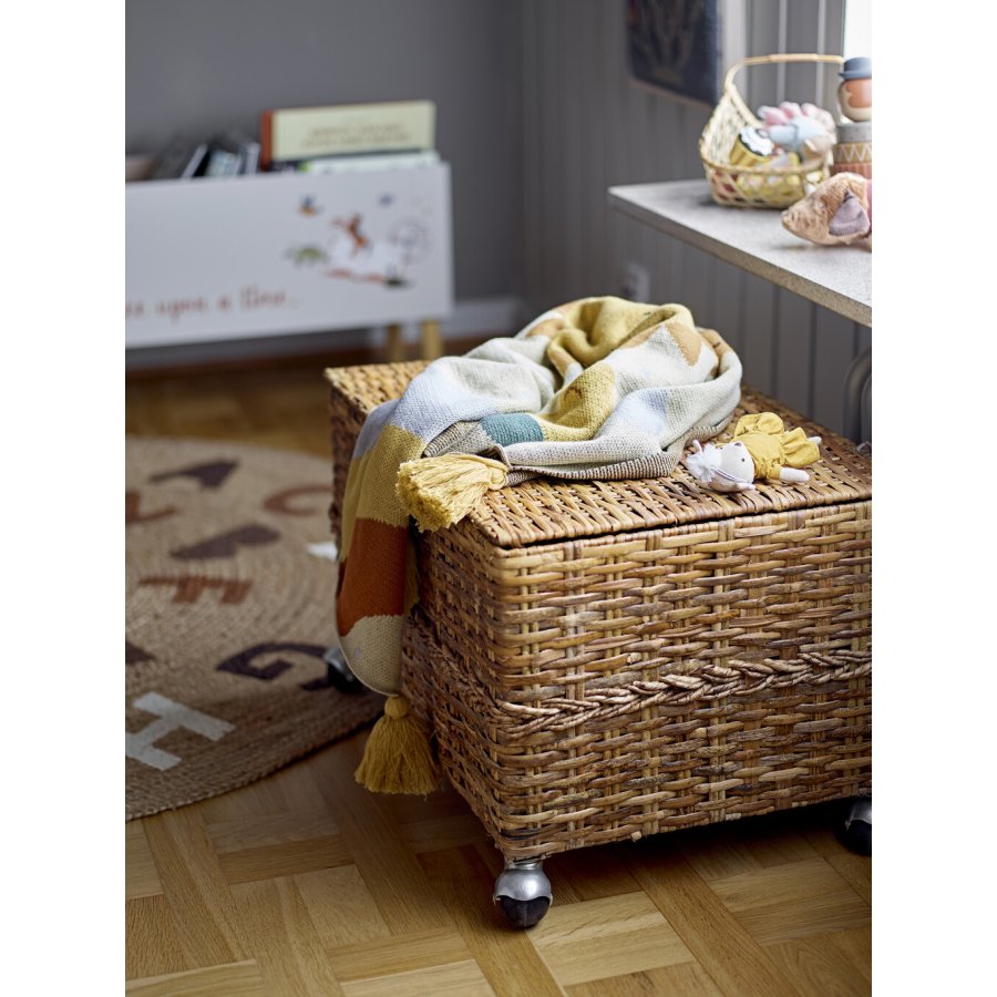 Bloomingville Mini Vigge Plaid 100x80 cm, Gul