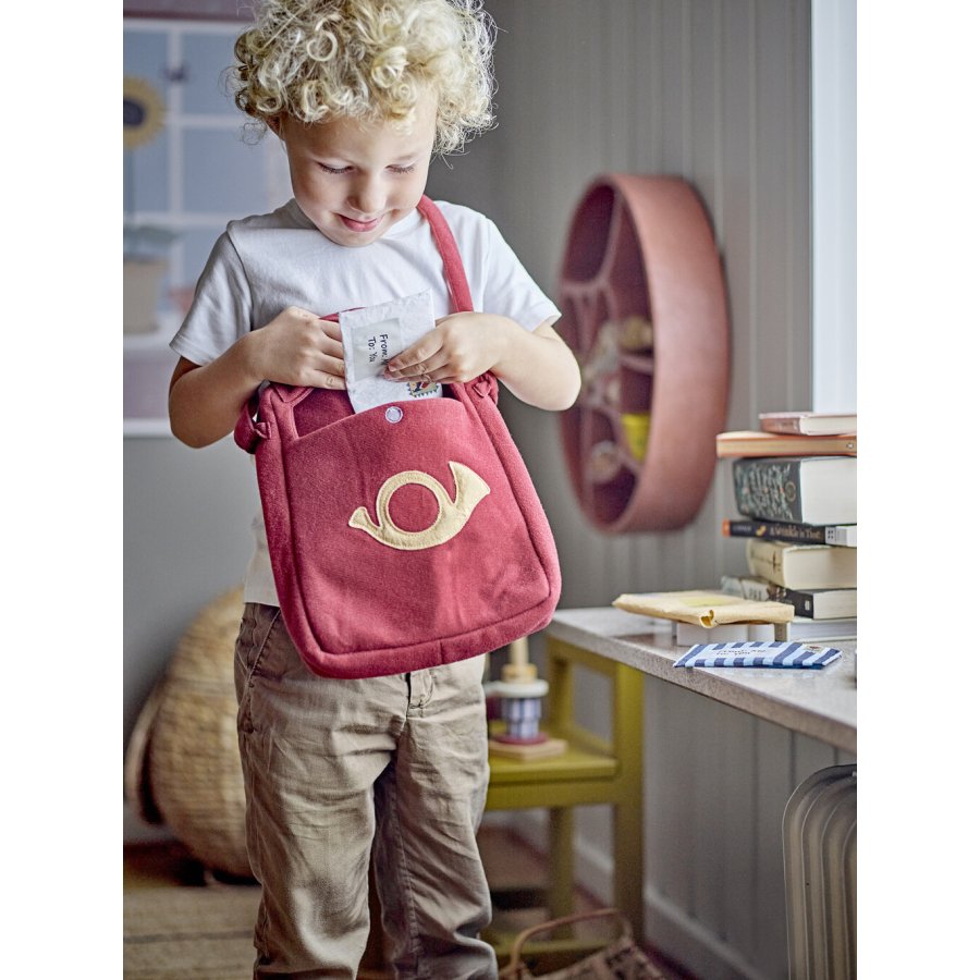 Bloomingville Mini Louie Briefträger-Spielzeug 4er Set 26 cm, Rot