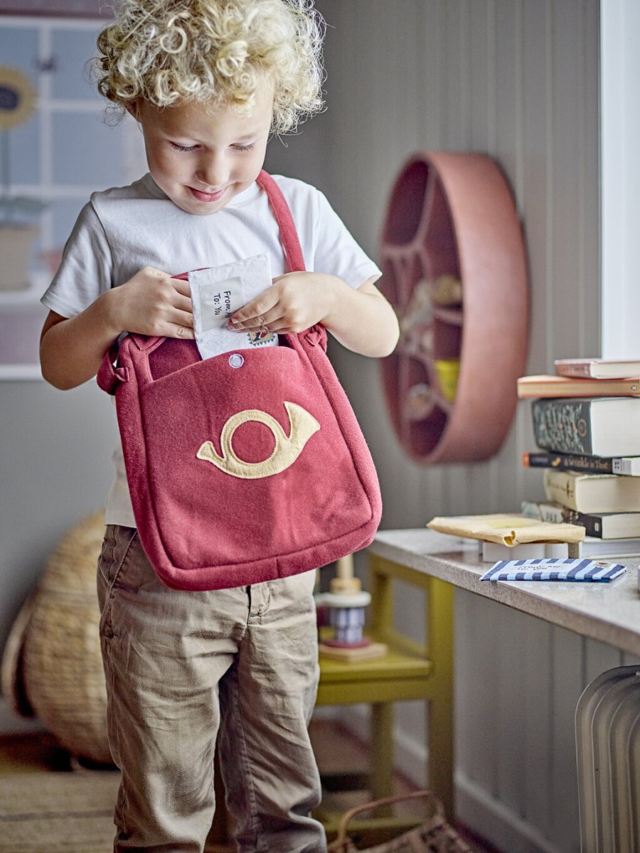 Bloomingville Mini Louie Briefträger-Spielzeug 4er Set 26 cm, Rot