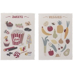 Bloomingville Mini Papio Plakat 2 stk. 26x35 cm, Gul