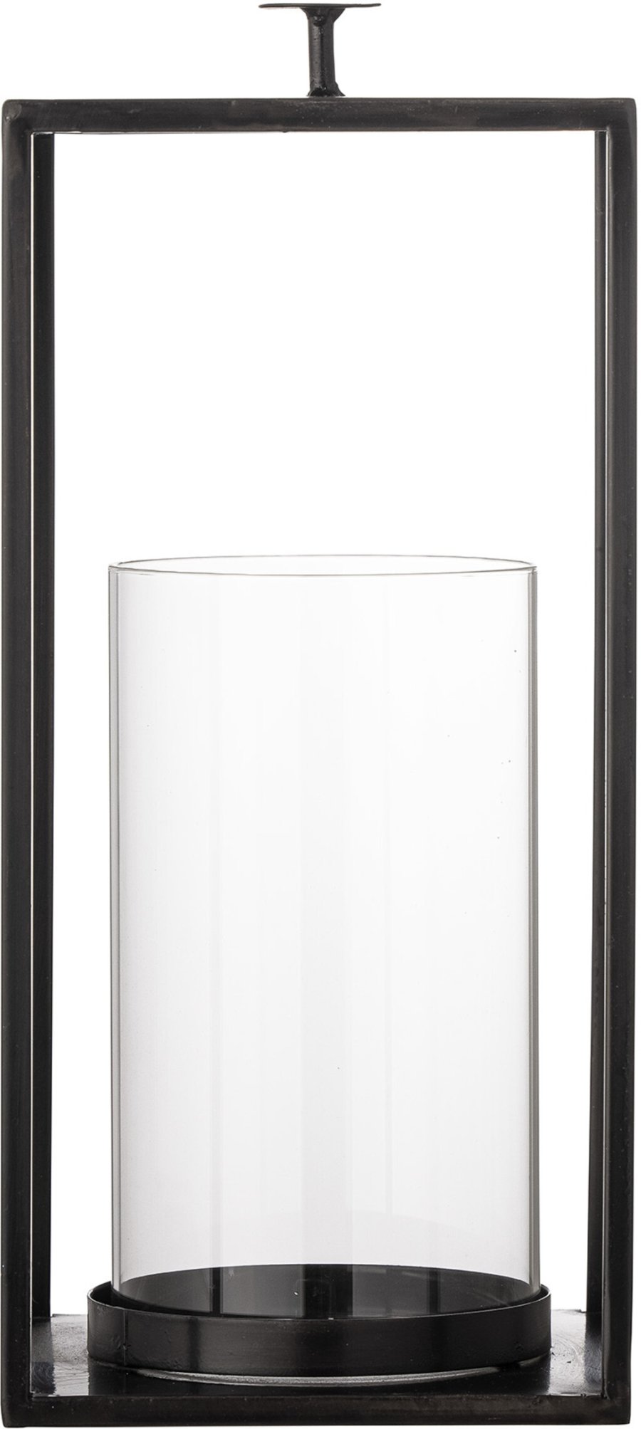 Bloomingville Udoon Laterne mit Glas H32,5 cm, Schwarz