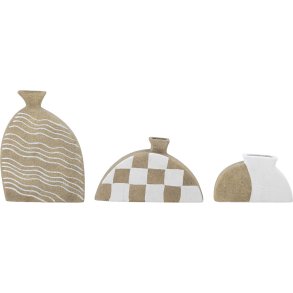 Bloomingville Nezha Dekorative Vase 3er Set, Natur