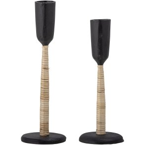Bloomingville Kesha Kerzenhalter 2er Set, Schwarz