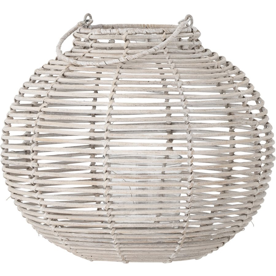 Bloomingville Malua Laterne mit Glas H36 cm, Rattan