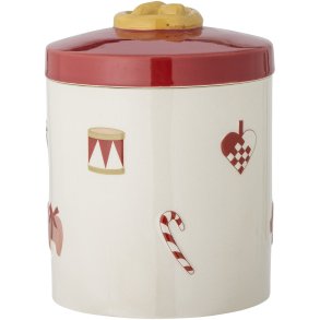 Bloomingville Yule Gef mit Deckel H18 cm, Rot