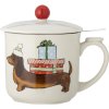 Bloomingville Valentin Becher mit Deckel und Teesieb 9 cm, Grün