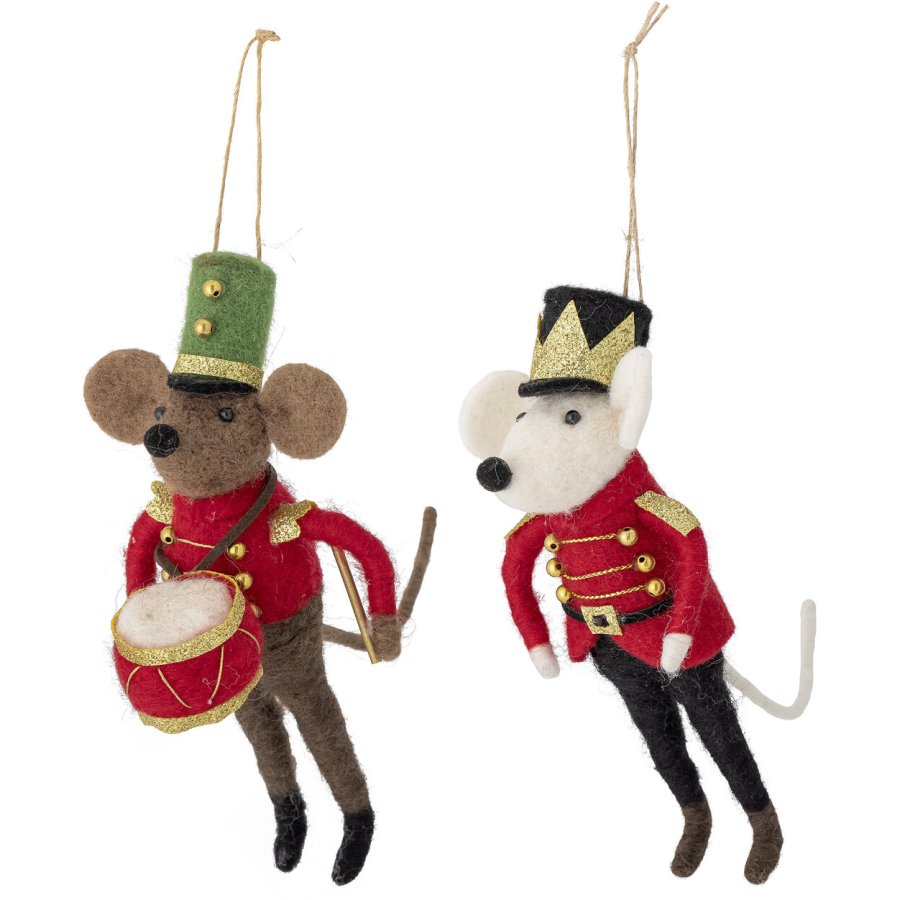 Bloomingville Peo Ornament 2 stk. 17 cm, R�d