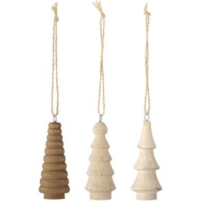 Bloomingville Jivan Ornament 3er Set, 10 cm, Natur
