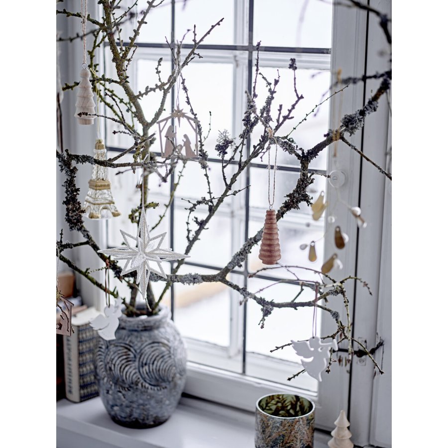 Bloomingville Jonan Ornament 9 stk. 8 cm, Natur