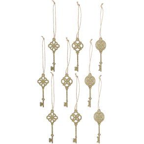 Bloomingville Kaley Ornament 9 stk. 8,5 cm, Guld