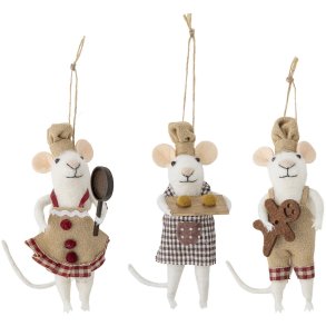 Bloomingville Peo Ornament 3 stk. 13 cm, Brun