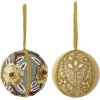 Bloomingville Jenna Ornament 2er Set, 10 cm, Gold