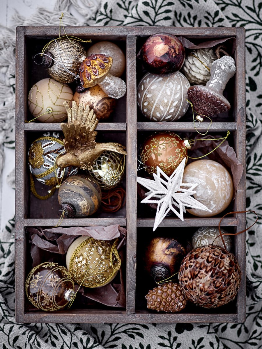 Bloomingville Karline Ornament 7,5 cm, Guld