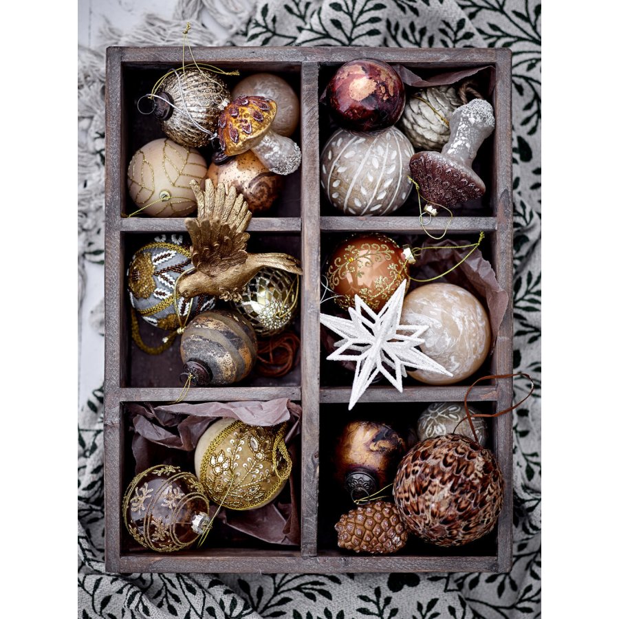 Bloomingville Karola Ornament 7,5 cm, Guld