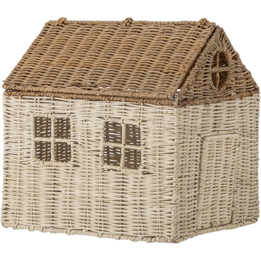 Bloomingville Mini Sigga Puppenhaus mit Deckel H30 cm, Natur