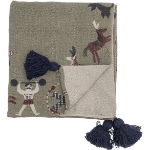 Bloomingville Mini Loome Plaid 130x160, Groen