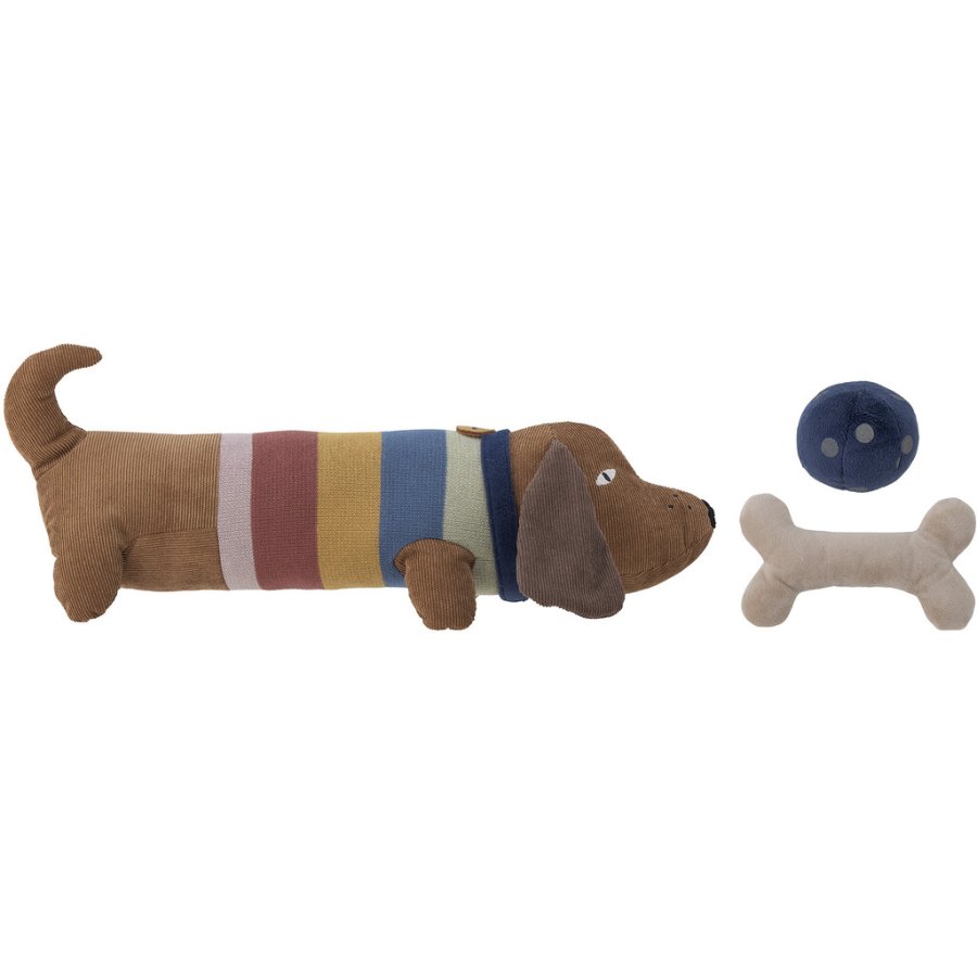 Bloomingville Mini Charlie Hunde-Teddy Bär 3 Teile 43 cm, Braun