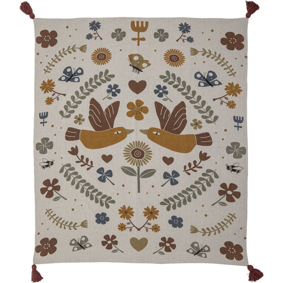 Bloomingville Mini Dorell Plaid 160x130 cm, Brun