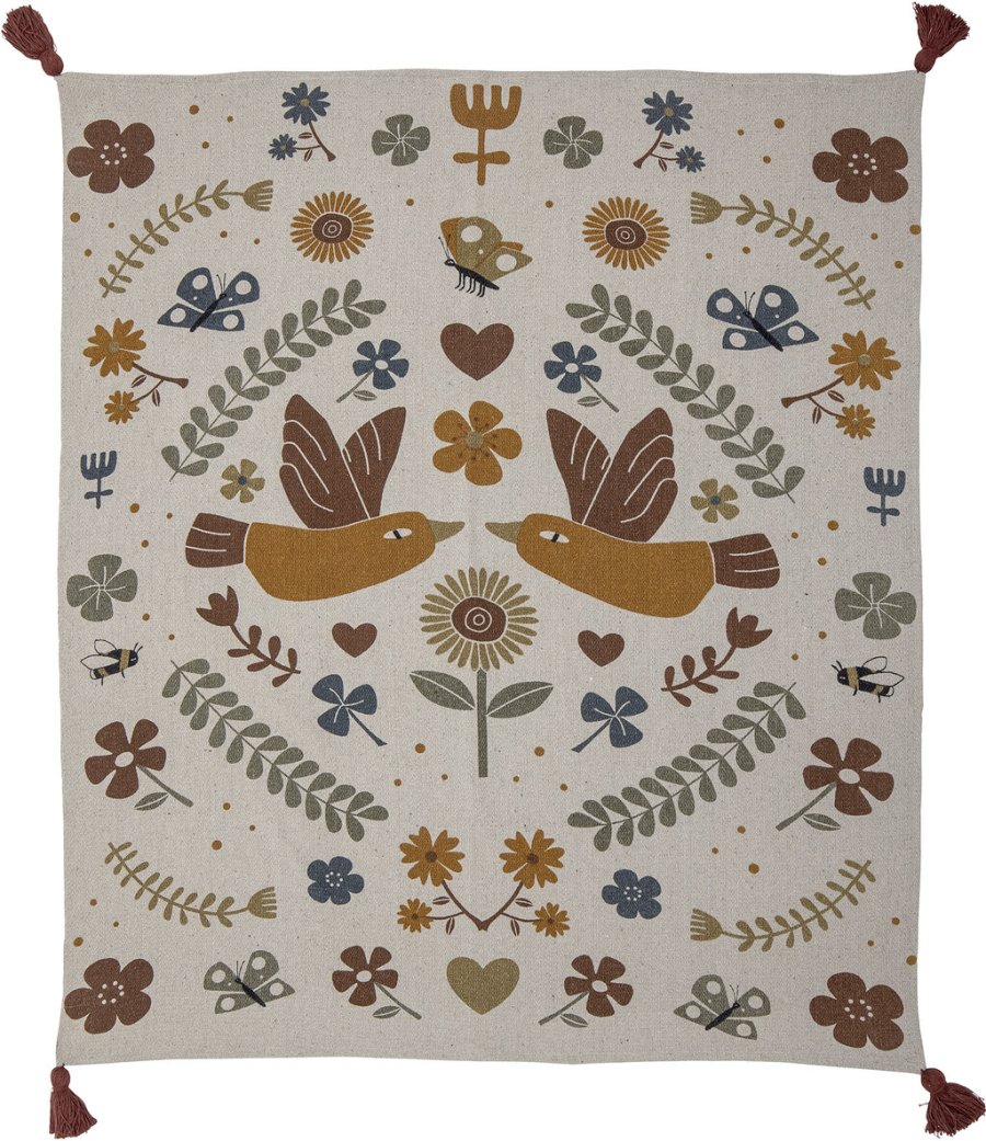 Bloomingville Mini Dorell Plaid 160x130 cm, Brun