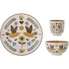 Bloomingville Mini Bryn Service 3 Dele, Natur