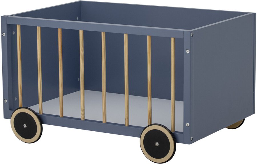 Bloomingville Mini Sebald Aufbewahrungsbox mit Rollen 60 cm, Blau