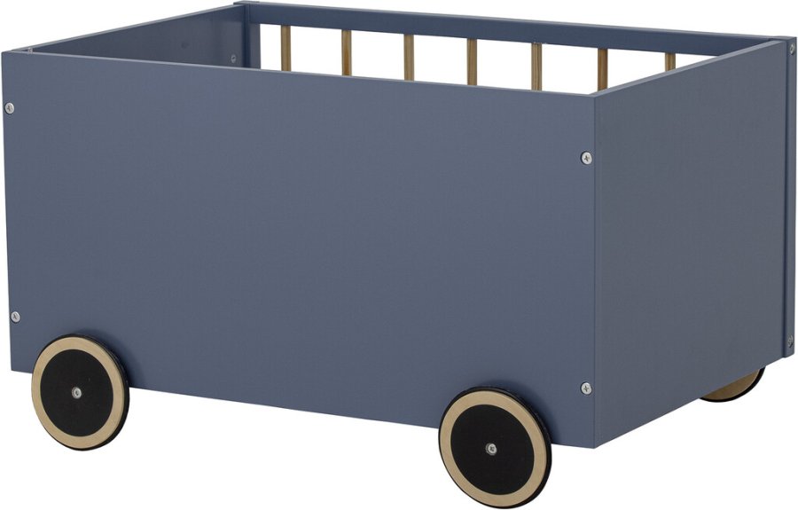 Bloomingville Mini Sebald Aufbewahrungsbox mit Rollen 60 cm, Blau