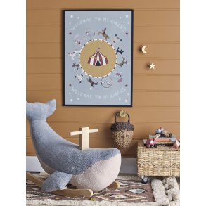Bloomingville Mini Maximo Illustration m. Ramme 52x72 cm, Sort