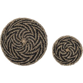 Bloomingville Linett Wanddecoratie 2 stuks, Zwart