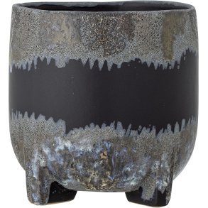 Bloomingville Nasru Blumentopf H16 cm, Schwarz