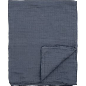 Bloomingville Mini Muslin Plaid 80x100 cm, Blauw