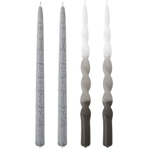 Bloomingville Frost Kerze 4er Set, H35 cm