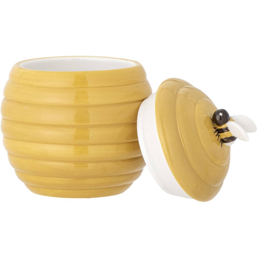 Bloomingville Mini Gefäß mit Deckel H13 cm, Gelb