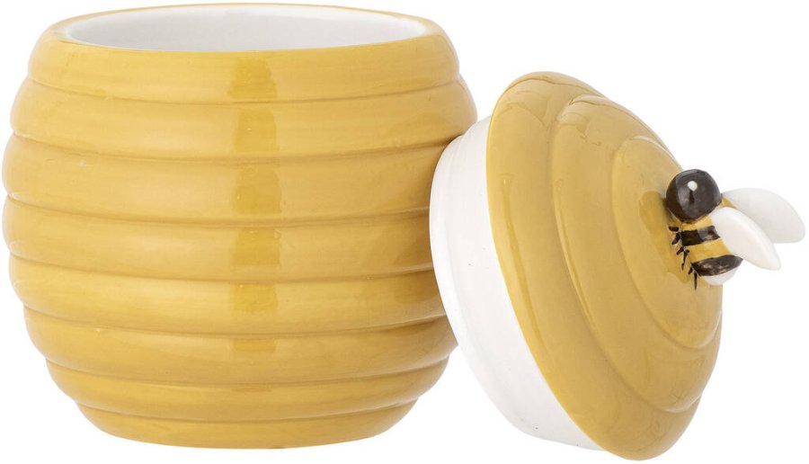 Bloomingville Mini Gefäß mit Deckel H13 cm, Gelb