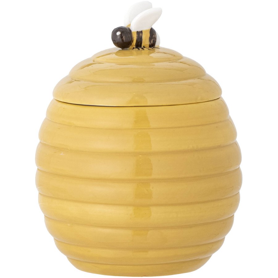 Bloomingville Mini Gefäß mit Deckel H13 cm, Gelb