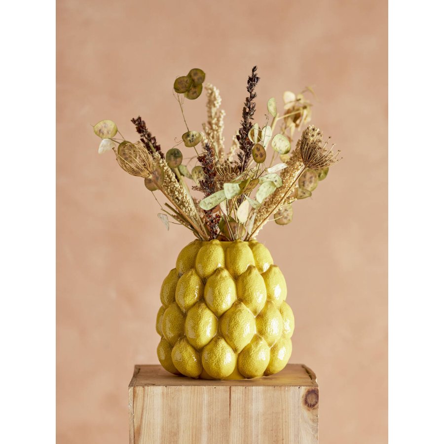 Creative Collection Limone Vase H22 cm, Gelb