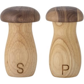 Bloomingville Rahim Salz- und Pfefferset H12 cm, Gummiholz