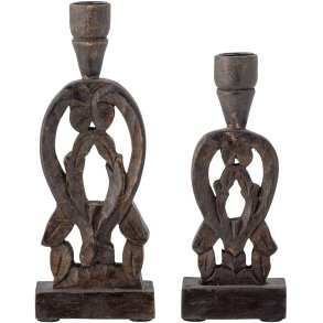 Creative Collection Bernie Kerzenhalter 2er Set, Braun