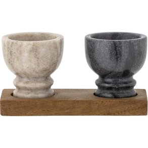 Bloomingville Inesa Salt- & Peberskl H9 cm, Marmor