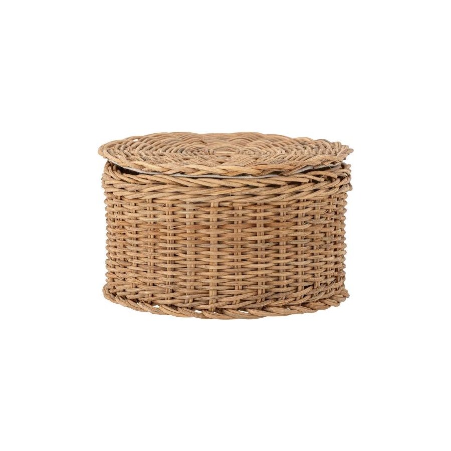 Bloomingville Kay Korb mit Deckel 20 cm, Rattan