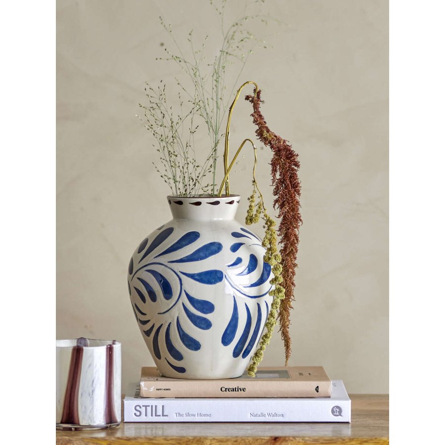 Bloomingville Heikki Vase H24 cm, Blau