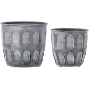 Creative Collection Kally Blumentopf 2er Set, Grau